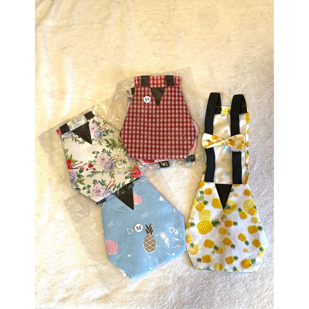 Set of 4 Chicken Diapers Poultry Nappies Adjustable Pet Bird Apparel Size Medium